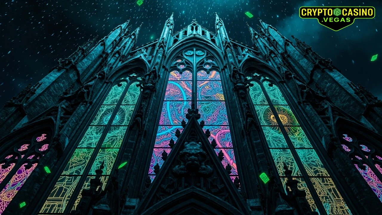 Cathedral of Cryptocurrency - AI Generated Crypto Casino NFT Art