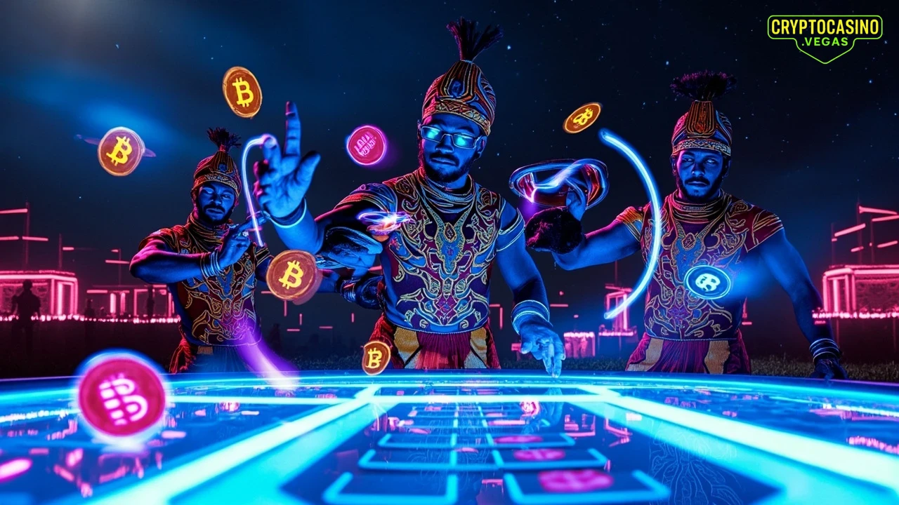 Crypto-Tribal Gamblers' Illusion - AI Generated Crypto Casino NFT Art