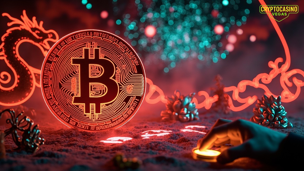 Cryptocalligraphy: The Neon Wager - AI Generated Crypto Casino NFT Art