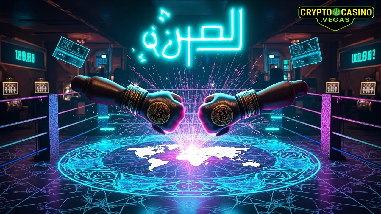 Geometric Crypto Showdown - AI Generated Crypto Casino NFT Art