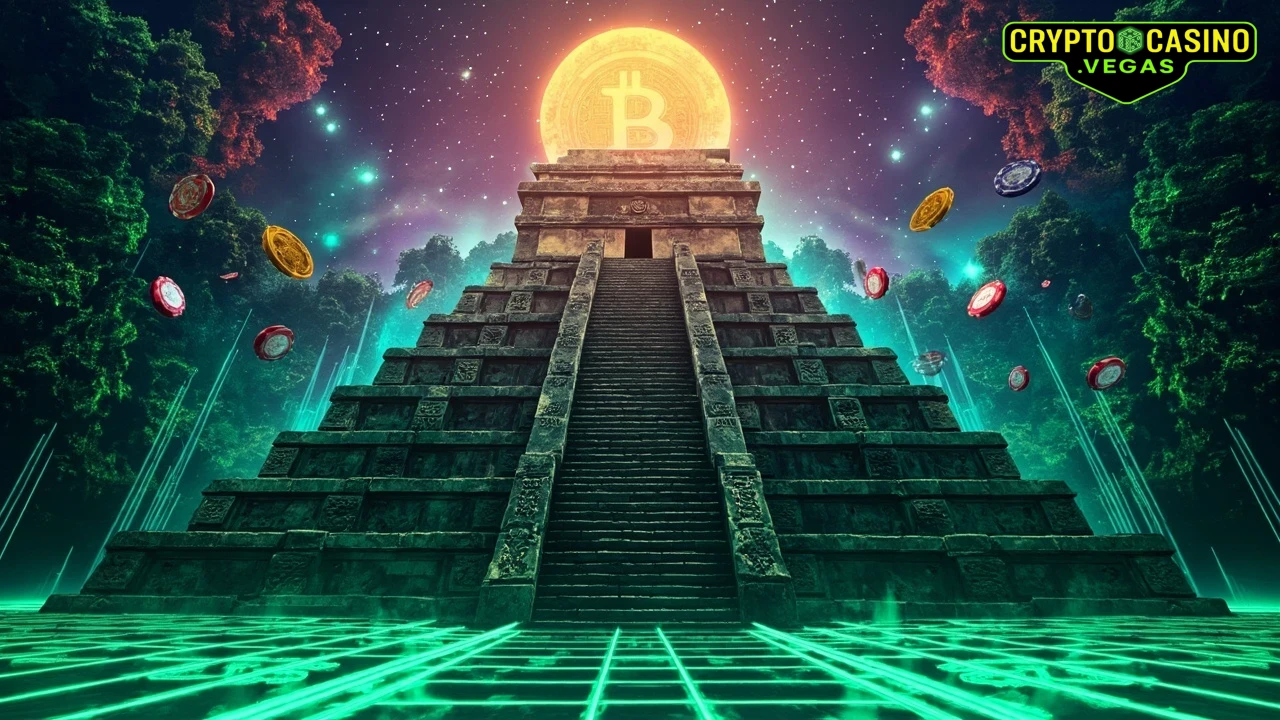 Glyphs of Neon Predictions - AI Generated Crypto Casino NFT Art