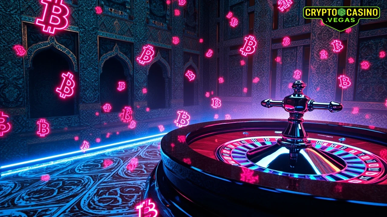 Neon Holography: The Crypto-Gambit - AI Generated Crypto Casino NFT Art