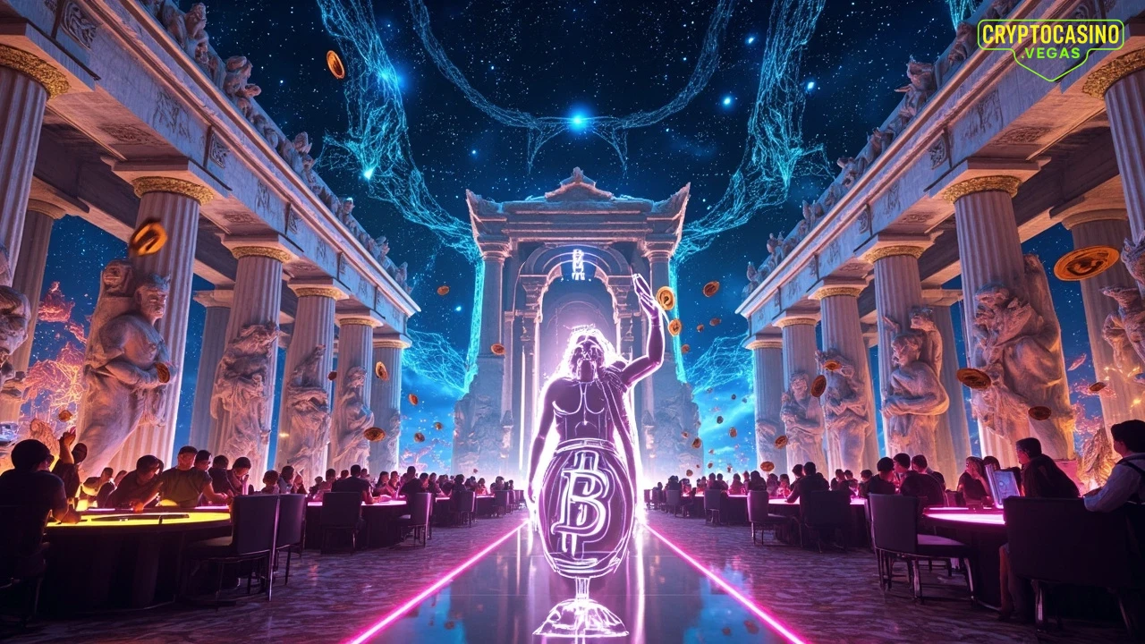 Neon Olympus: The Crypto Casino - AI Generated Crypto Casino NFT Art
