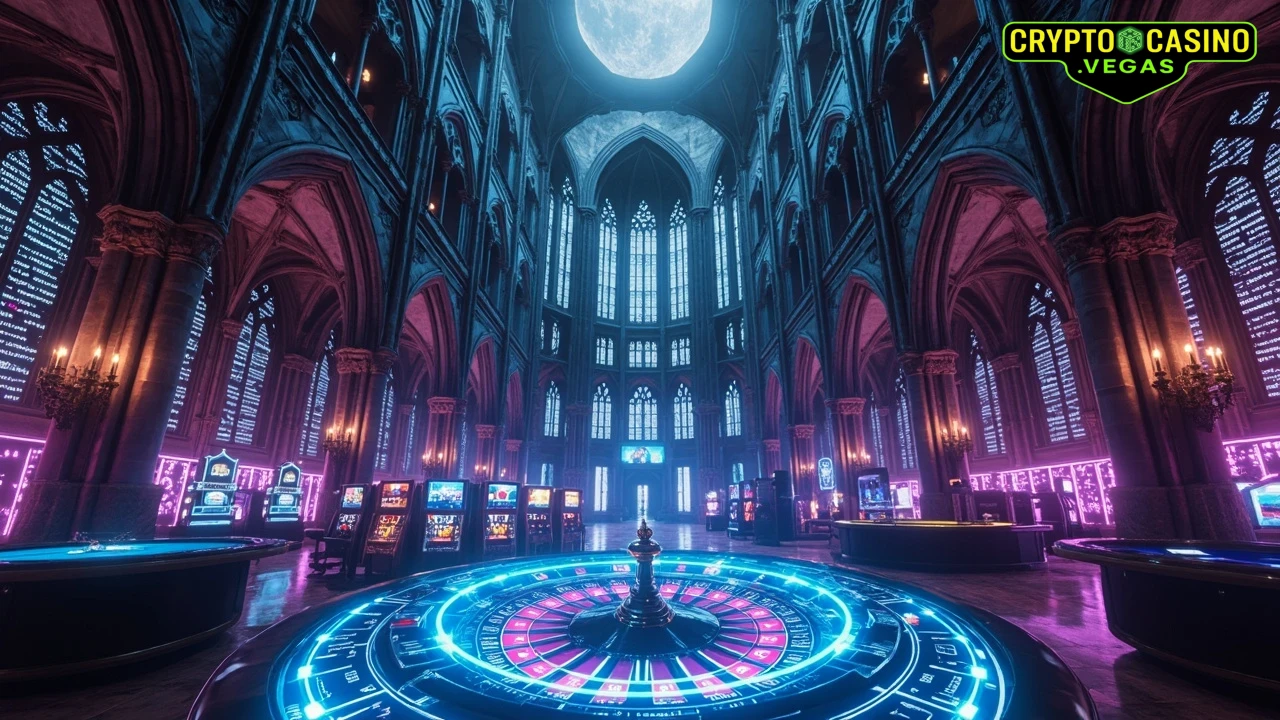 Gothic Neon Gamble - AI Generated Crypto Casino NFT Art