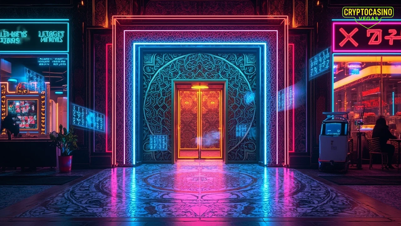 Neon Decree: Blockchain's Gamble