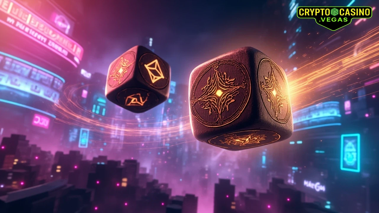 Anticipation: Tribal Neon Crypto Dice - AI Generated Crypto Casino NFT Art