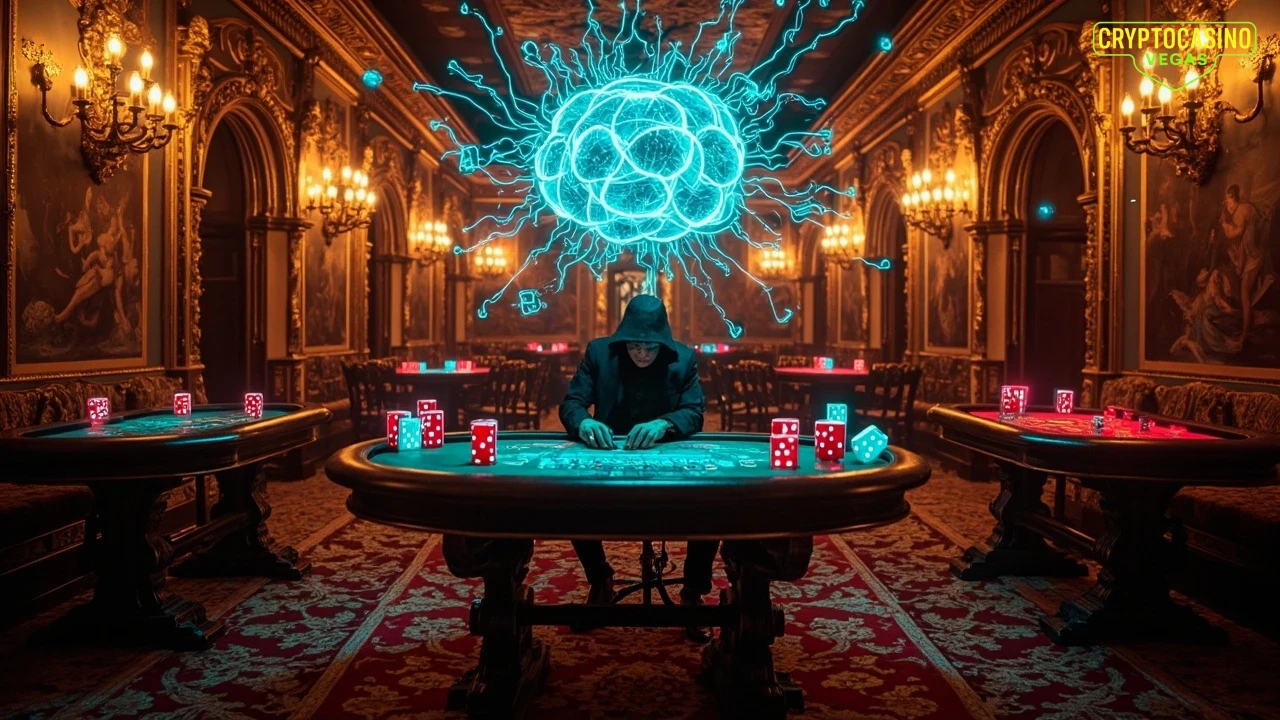 Baroque Neon Casino: Stealth Dialogue - AI Generated Crypto Casino NFT Art