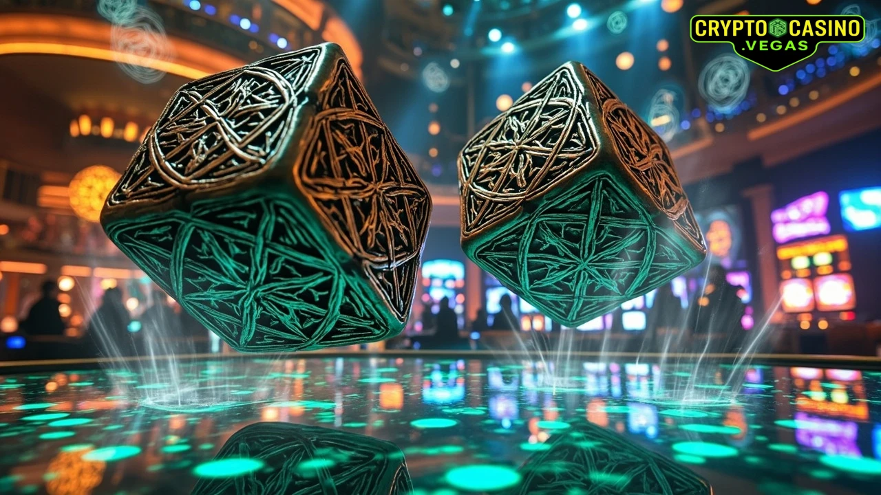 Celtic Neon: The Dice Threshold - AI Generated Crypto Casino NFT Art