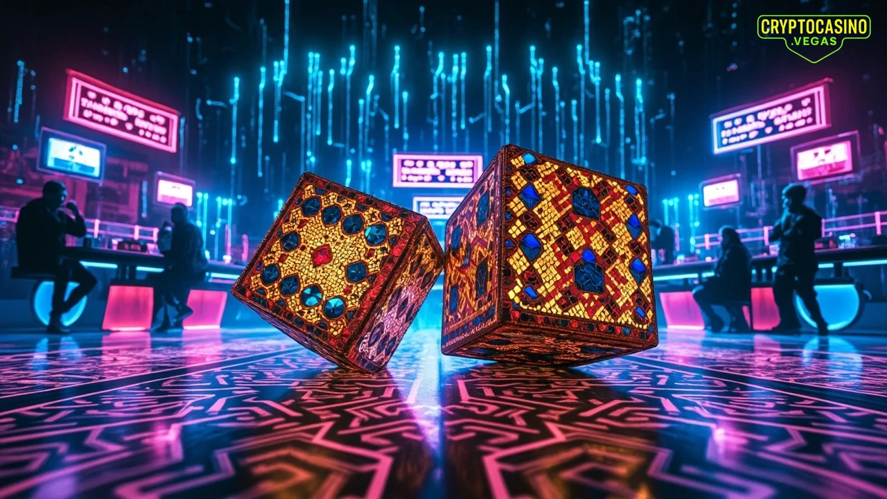 Mosaic Gamble of the Crypto Cosmos - AI Generated Crypto Casino NFT Art