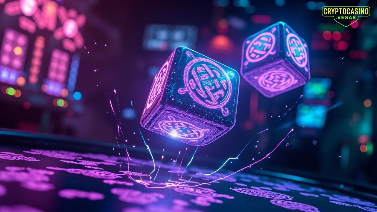 Neon Knotwork: Crypto Gambler's Laughter - AI Generated Crypto Casino NFT Art