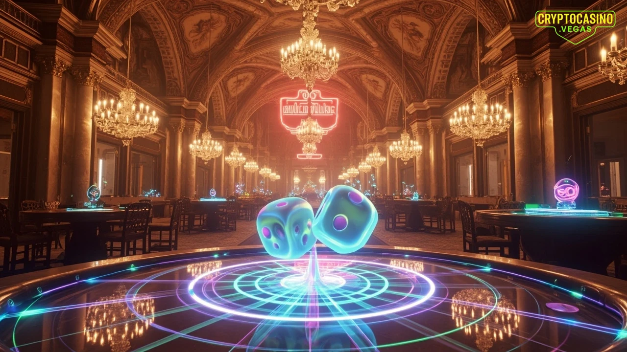 Neon Renaissance: Dice of Destiny - AI Generated Crypto Casino NFT Art