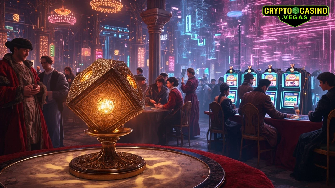 Renaissance Neon Gambling Symphony - AI Generated Crypto Casino NFT Art