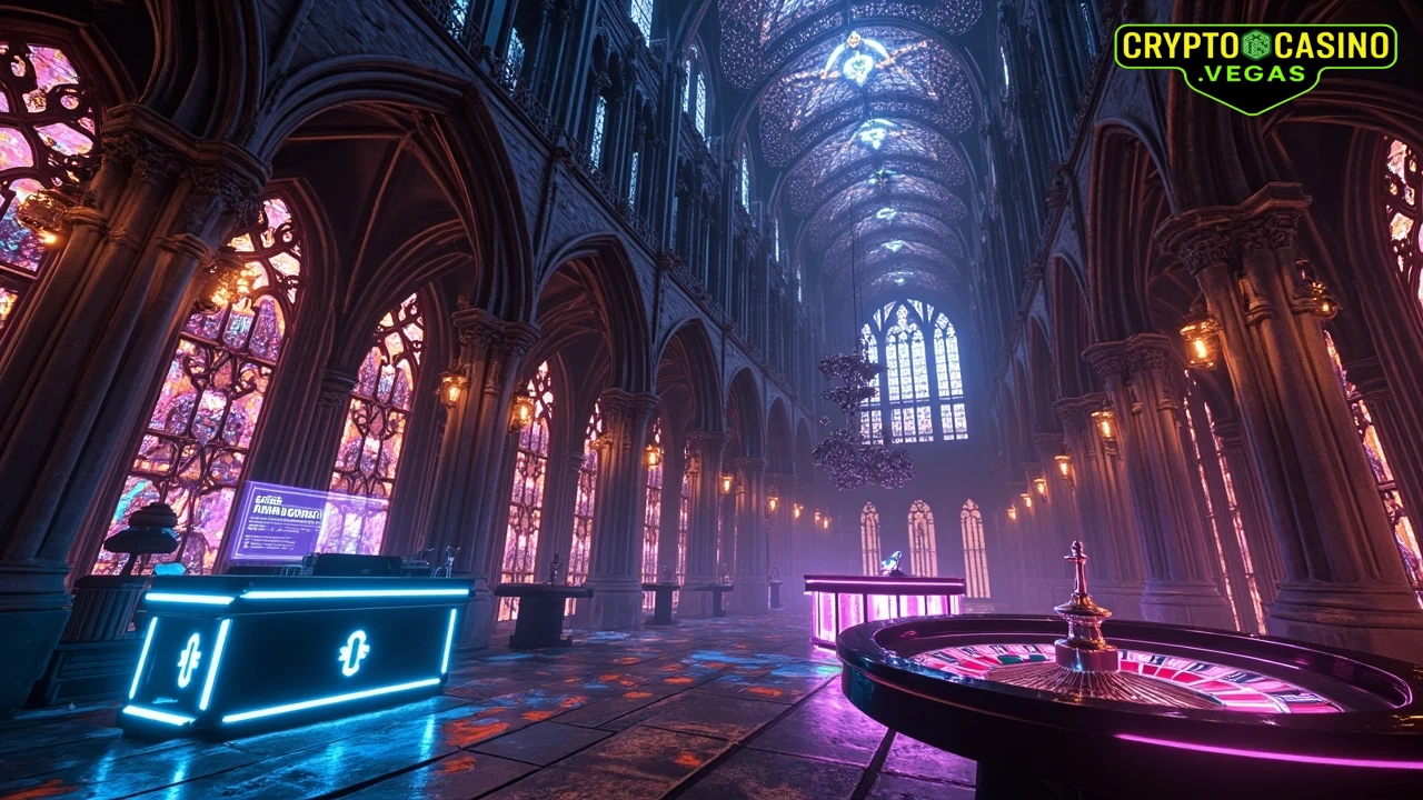 Gothic Casino of Neon Blockchain - AI Generated Crypto Casino NFT Art