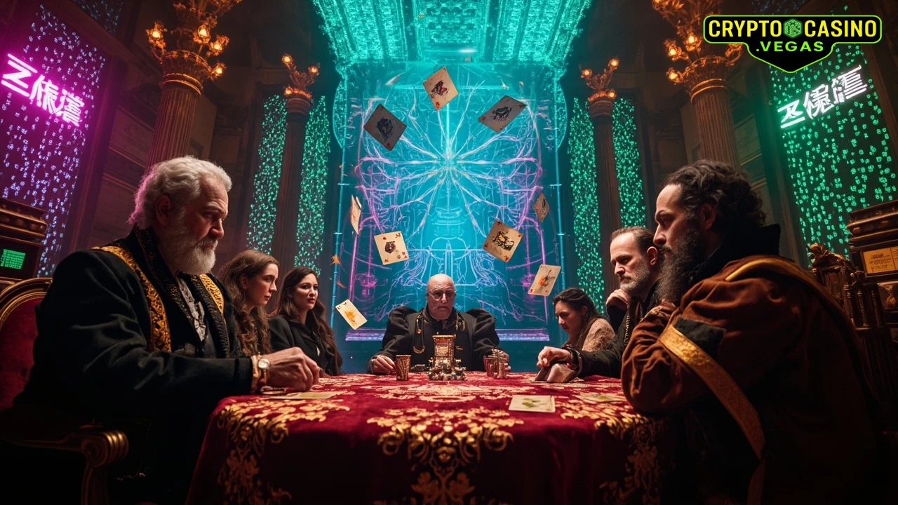 Neon Renaissance: Jackpot Capital - AI Generated Crypto Casino NFT Art
