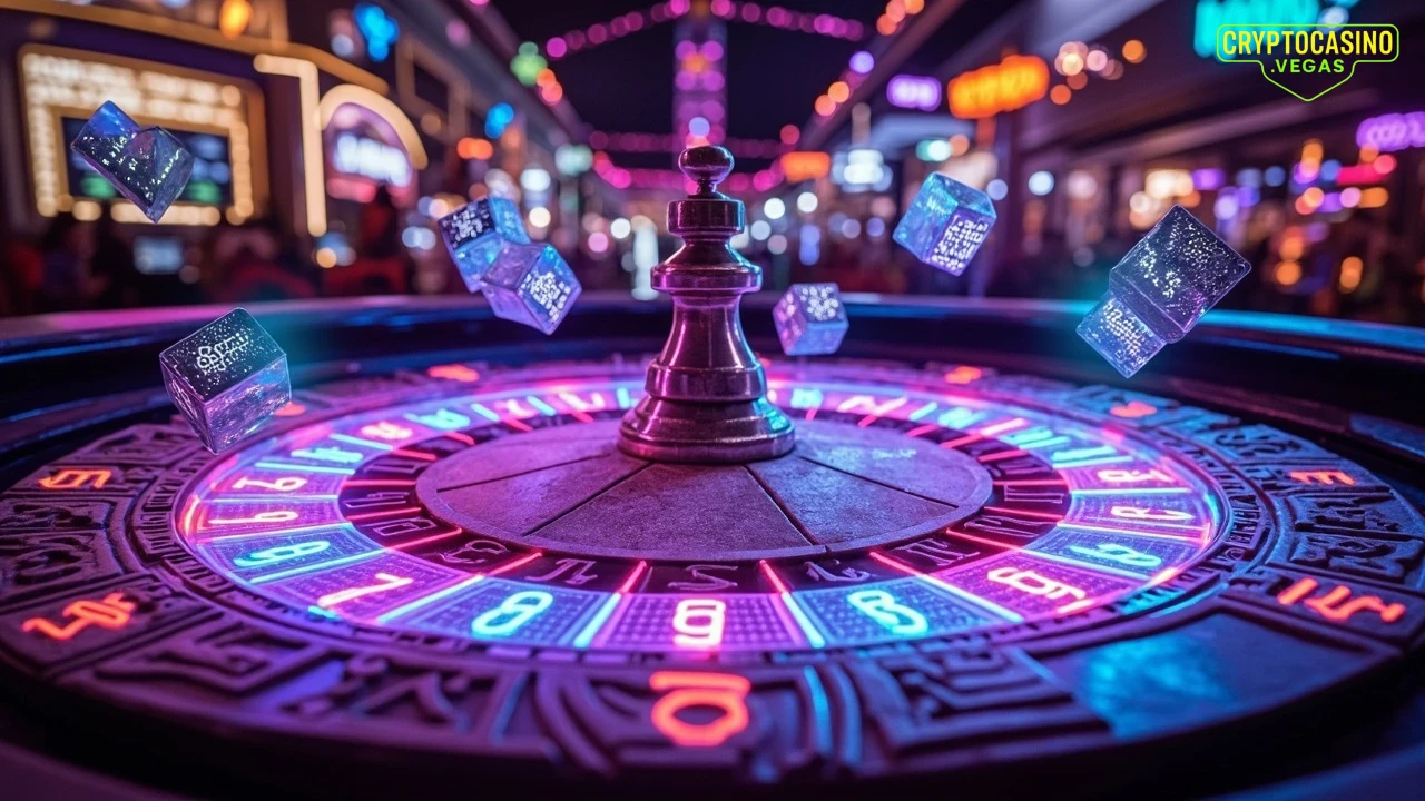 Neon Glyph Roulette: Blockchain Odyssey