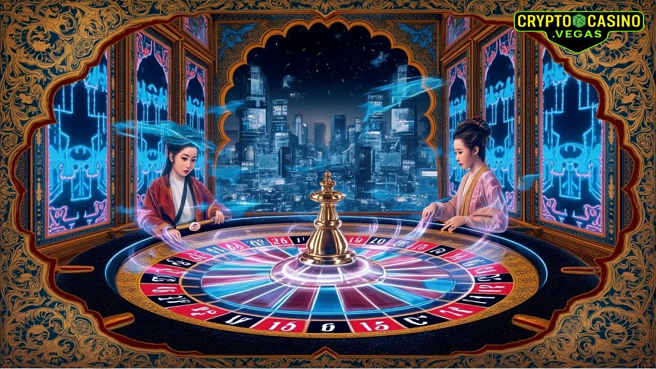 Roulette Rhapsody: Persian-Cyberpunk Fusion