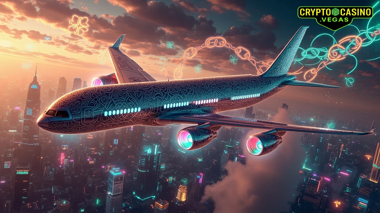 Airborne Elegance in Neon Knotwork
