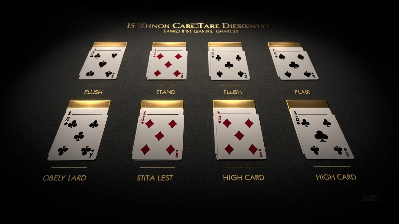 Three Card Poker Hand Rankings diagram