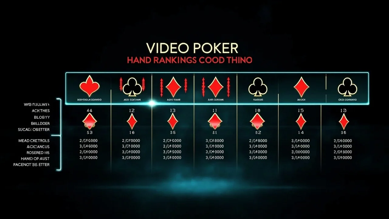 Sơ đồ Xếp Hạng Tay Bài & Trả Thưởng Video Poker