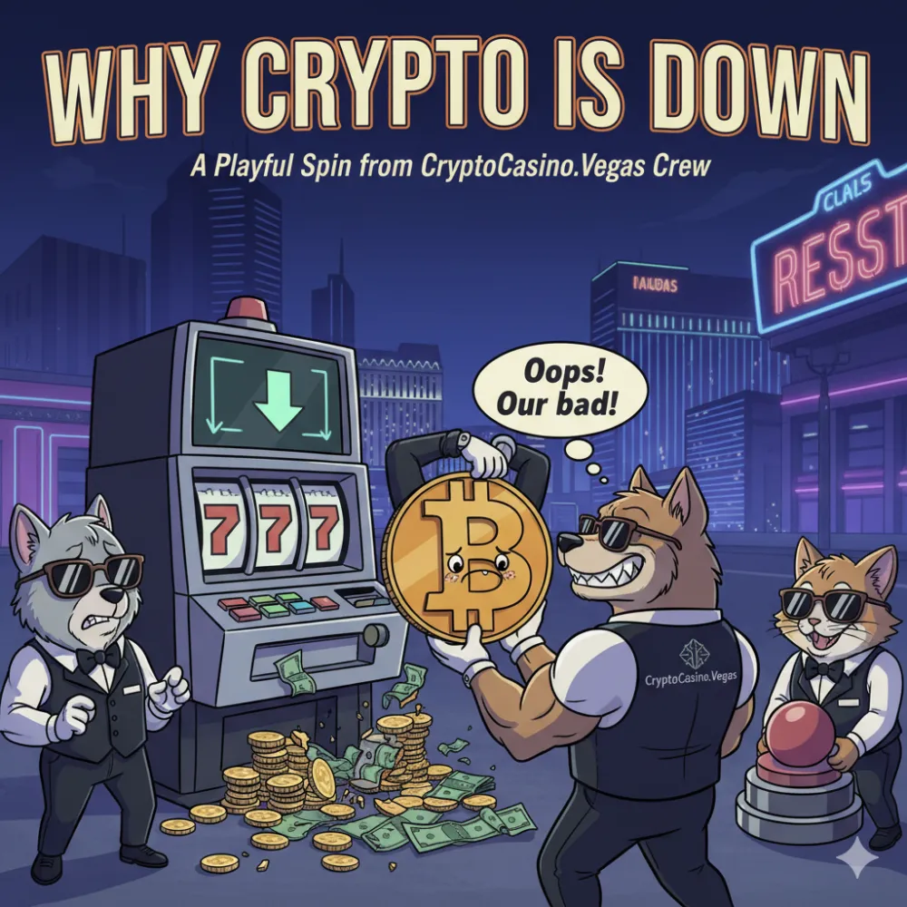 Pourquoi la crypto baisse : une lecture décalée par l’équipe de CryptoCasino.Vegas