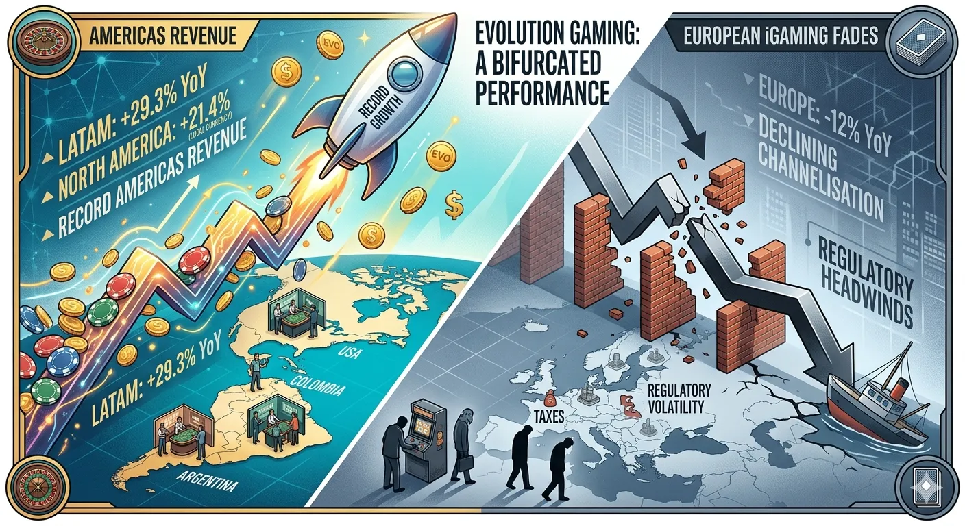 Evolution Gaming Earns Record Americas Revenue as European iGaming Fades